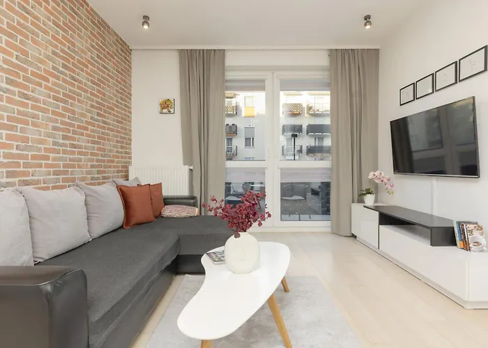 Subtle Colors Apartment In Warsaw With Furnished Balcony By Noclegi Renters