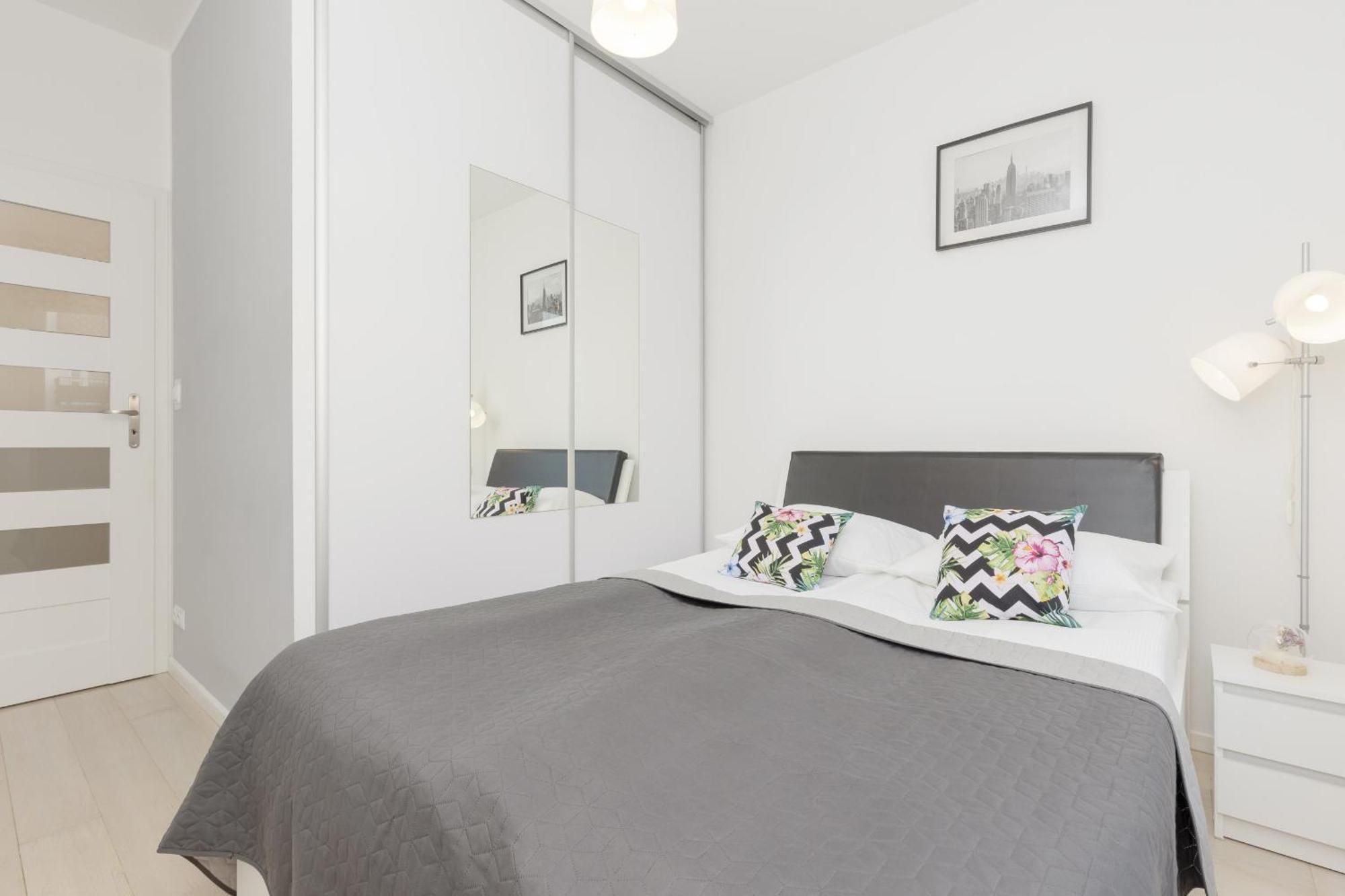 Subtle Colors In With Furnished Balcony By Renters Apartment Warsaw