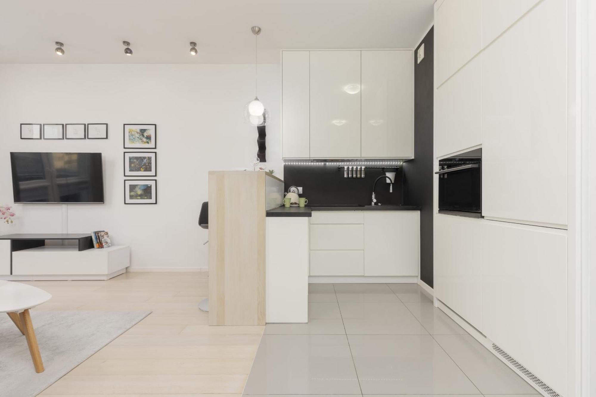 Subtle Colors In With Furnished Balcony By Renters Apartment Warsaw